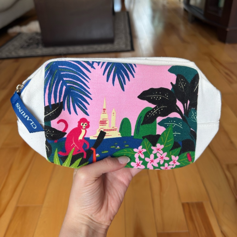 Colorful Jungle Print Pouch by Clarins